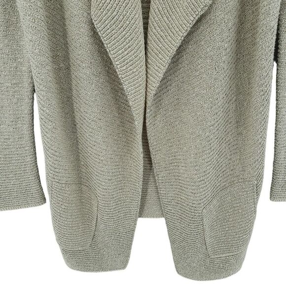 J. Jill Beige Draped Cardigan Open Front, Size M - Picture 4 of 10